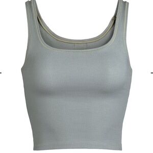 SKIMS Light Gray Ribbed Tank Top